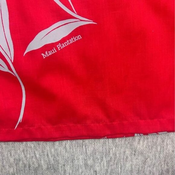 Hilo Hattie Shirt Mens medium Hawaiian red floral maui plantation - Picture 6 of 10